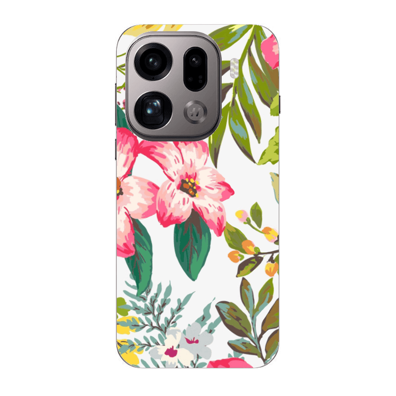 Oppo Find X9 Pro Red laves Transparent Silicone TPU Θήκη
